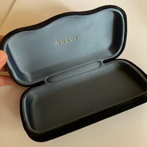 Gucci Black and Silver Glasses Case